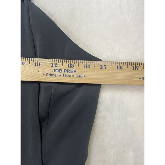 Shona Joy Revolve Core Knot Dress Size 4 Gray Draped Halter Tulip Hem Runs Small - Picture 10 of 16